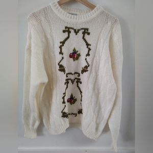 Vintage Wye Oaks Patterned Sweater- Size S